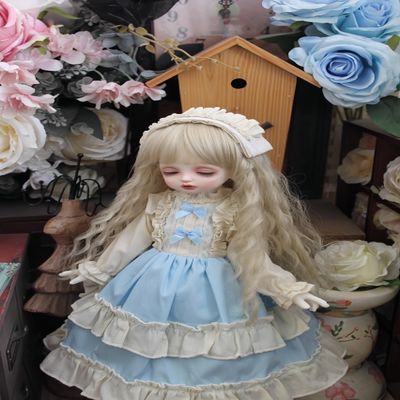 1/3 1/4 1/6 BJD Doll Clothes Handmade Fashionable and Cute Clothing Suitable for 11.8 in 18in 24 in BJD SD Doll (Light Blue, 1/6)