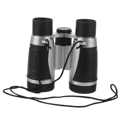 1Pc Telescope Dual Tube Binocular for Outdoor for Boys for Wilderness Adventures Fun Exploration Activities Silver