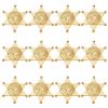 MAYJOYDIY 12Pcs Golden Sheriff Badges Western Cop Star Deputy Plastic Badge Old West Prop Cowboy Party Decoration for Cosplay Party Costume Play Props School Carnival Prizes Bag Gift view 1