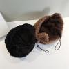 EPIPHQNY Balaclava, Furry Cartoon Hat with Ear for Halloween Cosplay Furry Hats with Ear Oversized Headgear Hats for Winter Black view 4