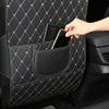 ZGQZGQ Car Seat Back Protectors for Citron C5 Aircross 2017-2022 2023 2024 2025 P84, 2 Pcs Car Seat Kick Mat, Leather Backseat Kick Guard Seat Saver with Organiser Pocket,A-Black-2pcs view 2