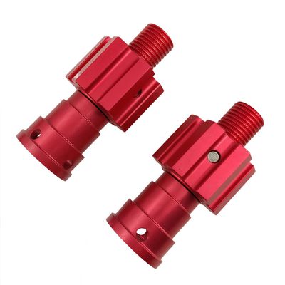 10mm Aluminum Widened Wheel Hex Nut & Axle Set for 1/5 X-MAXX 8S (Red)