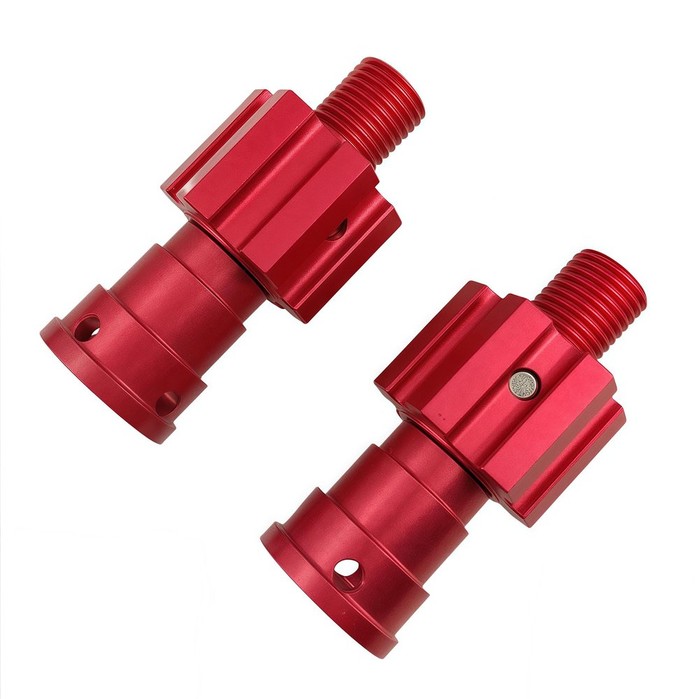 10mm Aluminum Widened Wheel Hex Nut & Axle Set for 1/5 X-MAXX 8S (Red)