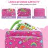 Carrying Case for LeapFrog Learning Friends 100 Words Book, Cute Cartoon Travel Organizer Portable Bag for Leapstart & 3D Books, Shockproof Protective Toy Storage Bag for Toddler (Case Only)-Pink view 2