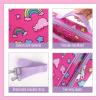 Carrying Case for LeapFrog Learning Friends 100 Words Book, Cute Cartoon Travel Organizer Portable Bag for Leapstart & 3D Books, Shockproof Protective Toy Storage Bag for Toddler (Case Only)-Pink view 4