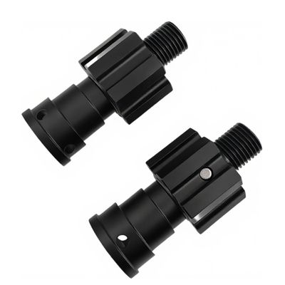 10mm Aluminum Widened Wheel Hex Nuts & Axle Set for 1/5 X-MAXX 8S 77086-4 Upgrade Replacement for #7768#7756 (Black)