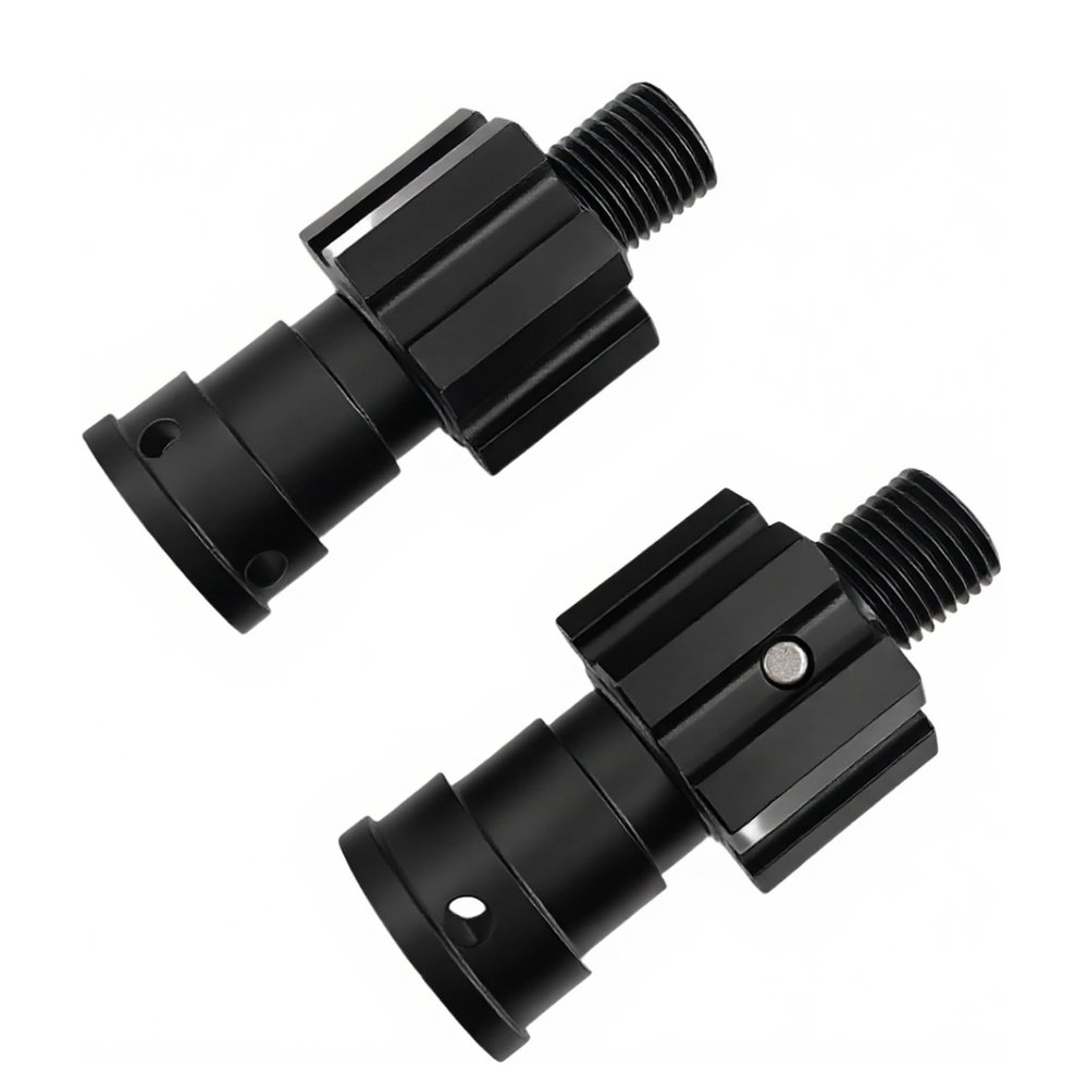 10mm Aluminum Widened Wheel Hex Nuts & Axle Set for 1/5 X-MAXX 8S 77086-4 Upgrade Replacement for #7768#7756 (Black)