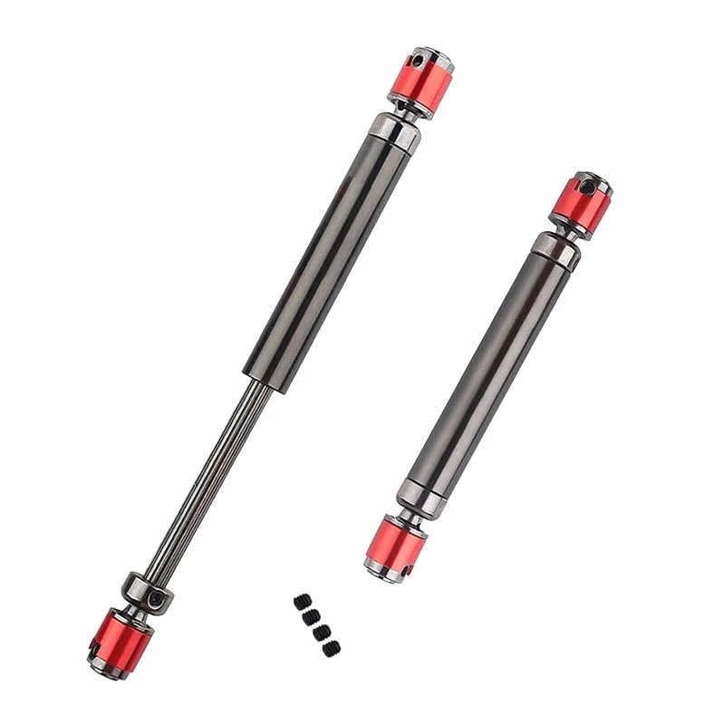 2PCS Metal Adjustable CVD Transmission Axle Universal Joint Drive Shaft 112-155mm for 1/10 RC Car Rock Crawler Axial SCX10 90046