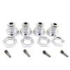 4 Pieces RC Car Upgrade Aluminum Alloy Wheel Hex Hub 17mm Tire Adapter Nut 5mm for 1/10 Scale Models Hobby Traxxas E-Revo(Silver) view 1