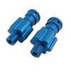 10mm Aluminum Widened Wheel Hex Nuts & Axle Set for 1/5 X-MAXX 8S 77086-4 Upgrade Replacement for #7768#7756 (Blue) view 3