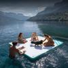 10ft 8ft 6ft Inflatable Floating Dock Water Platform, Floating Island Raft with Rope Ladder Non-Slip Surface Swimming Water Platform for Pool Beach Ocean view 1