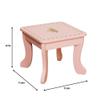Little Girl Makeup Table with Mirror and Chair,Kids Vanity Table&Chair Set with Storage Drawer,Toddlers Pretend Play Vanity with 9pcs Multiple Make up Accessories, Princess Vanity Desk for 3+ (Pink) view 4