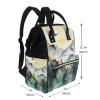 LHDGBNV Mountain Birds Watercolor Diaper Bag Backpack Baby Essentials Diapers Bag,Waterproof Mummy Backpack Multipurpose Stylish Large Capacity Travel Backpack For Baby Girl/Boy view 2