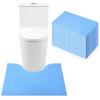 30 Pack Disposable Toilet Mats Non-Slip Toilets Floor Protector from Urine Absorbent Toilet Floor Mat U Shaped Toilets Mat for Bathroom, Blue, 22" x 20" view 1
