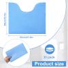30 Pack Disposable Toilet Mats Non-Slip Toilets Floor Protector from Urine Absorbent Toilet Floor Mat U Shaped Toilets Mat for Bathroom, Blue, 22" x 20" view 2
