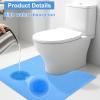 30 Pack Disposable Toilet Mats Non-Slip Toilets Floor Protector from Urine Absorbent Toilet Floor Mat U Shaped Toilets Mat for Bathroom, Blue, 22" x 20" view 3
