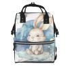 LHDGBNV Painted Rabbit Diaper Bag Backpack Baby Essentials Diapers Bag,Waterproof Mummy Backpack Multipurpose Stylish Large Capacity Travel Backpack For Baby Girl/Boy view 1