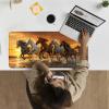 24" x 14" Zoned TCG Playmat, Non Slip Rubber MTG Game Mat, Running Horse view 2
