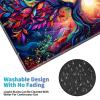 24" x 14" Zoned TCG Playmat, Non Slip Rubber MTG Game Mat, Colorful Tree view 4