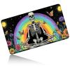 24" x 14" Zoned TCG Playmat, Non Slip Rubber MTG Game Mat, Rainbow Skull view 1