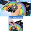 24" x 14" Zoned TCG Playmat, Non Slip Rubber MTG Game Mat, Rainbow Skull view 3