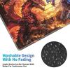 24" x 14" Zoned TCG Playmat, Non Slip Rubber MTG Game Mat, Red Blue Dragon view 4