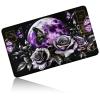 24" x 14" Zoned TCG Playmat, Commander MTG Game Mat, Purple Moon Rose view 1