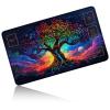 24" x 14" Zoned TCG Playmat, Non Slip Rubber MTG Game Mat, Tree Art view 1