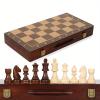 15-Inch Magnetic Wooden Chess Set with 2 Extra Queens  Handcrafted Foldable Board Game for Adults, Beginners view 1