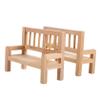 2Pcs Miniature Bench Natural Dollhouse Furniture for Mini House Accessories Versatile Storage for Living Room Dining Room Bedroom Decor Delicate view 1