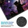 24" x 14" Zoned TCG Playmat, Non Slip Rubber MTG Game Mat, Black Cat Stars view 4