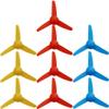10 Pcs Motor Shaft Propeller, Fan Shape 3-Blade Plastic Straight Propeller for DIY Model Airplane Science Education Toys Motor Rc Boat Micro view 1