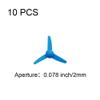 10 Pcs Motor Shaft Propeller, Fan Shape 3-Blade Plastic Straight Propeller for DIY Model Airplane Science Education Toys Motor Rc Boat Micro view 3
