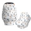 AuHomea Cute Cats Hanging On Balls Baby Car Seat Canopy Nursing Cover for Breastfeeding Multi-Use Infant Carrier Carseat All Season Cover for Newborn Girls Boys view 1