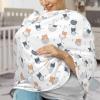 AuHomea Cute Cats Hanging On Balls Baby Car Seat Canopy Nursing Cover for Breastfeeding Multi-Use Infant Carrier Carseat All Season Cover for Newborn Girls Boys view 3