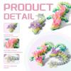 Binvin 2Pcs 3D Printed Dragon Set3D Printed Animals Cherry Blossom Crystal Dragon,Articulated & Magical Movable Dragon Model - Perfect for Display, Collection, and Unique Gift (5PS) view 3