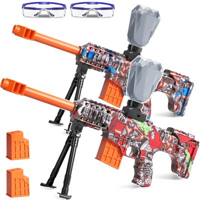 Lazzarou 2 Pack Electric Blaster Toys, Full Auto Splatter Blasters - 11 Rs Per Seconds, 7.4V/500 mAh Batteries, Perfect for Outdoor Team Play Game Activities, Parties & Summer Fun, Ages 12 & Up