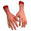 2Pcs Halloween Severed Hands Plastic Soft Hand Body Parts for Haunted House Halloween Scary Fake Arms Decoration Cosplay Prank Party Prop Indoor Outdoor view 1