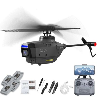 Actualia RC ERA C127AI RC Helicopter for Adults, Black Hornet 4CH Brushless Motors Remote Control Helicopter, RTF Military Drone with 1080p Camera, Optical Flow & Altitude Hold