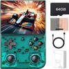 RG 35XXPro Retro Handheld Game Console 3.5-inch 640*480 IPS Screen 3200mAh Built-in 64G TF Card Supports Multiple Simulators Linux System with Screen Protector Teal view 1