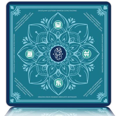 31.5x31.5 Inch Non-Slip Mahjong Mat Anti-Wrinkle Gaming Surface for Mahjong/Poker/Board Games/Card Games/Dominoes (B)