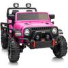 Hikiddo 2 Seater Ride on Car for Kids, 12V Electric Car Ride on Toy for Kids Age 4-8 w/Remote Control, Capacity 150lbs - Pink view 1