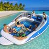 6-Person Inflatable Yacht Dock | Floating Lounge Island with Cooler  13.8 ft Long | Boat Dock Platform for Relaxing & Swimming view 2