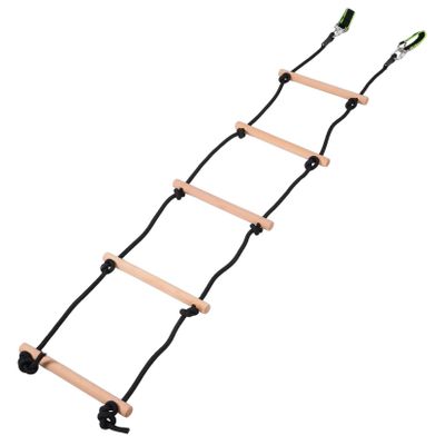 1Set Climbing Frame with Rope Ladder Easy to Install Hanging Ladder for Bunk Beds Playgrounds for Stimulates Imagination