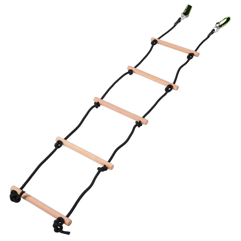 1Set Climbing Frame with Rope Ladder Easy to Install Hanging Ladder for Bunk Beds Playgrounds for Stimulates Imagination