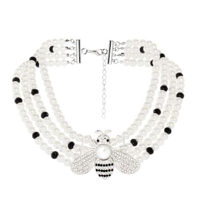 4.5cm Pearl Animal Pendant Necklace,white,42+7cm