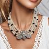 4.5cm Pearl Animal Pendant Necklace,white,42+7cm view 2
