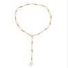 Baroque Pearl Minimalist Long Necklace Accessory,white,42.5cm view 1