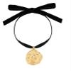 ZYIBPMSJKQCFK 5.3 * 5.3cm Retro Alloy Pendant Bow Tie Strap Necklace,golden,100cm view 1