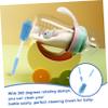 1Pc Rotating Silicone Bottle Cleaning Brush with Case Multi Functional Feeder Brush for Easy Cleaning and Storage Blue view 3